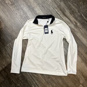 Polo Ralph Lauren Sweater Womens L Half Zip Pullover Classic New